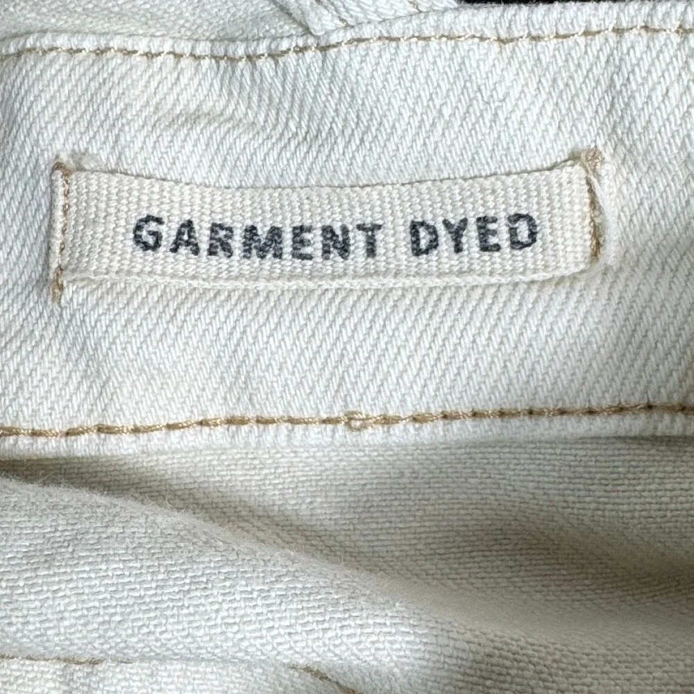 Judy Blue High Waist Garment Dyed Cutoff Shortalls‎ Ecru Denim Size M
